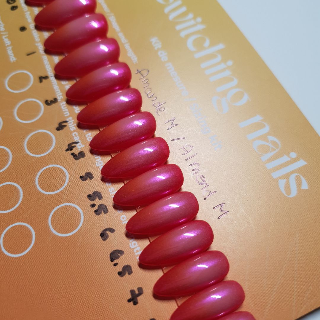 Ready to wear "candy apple" press-on nails 3