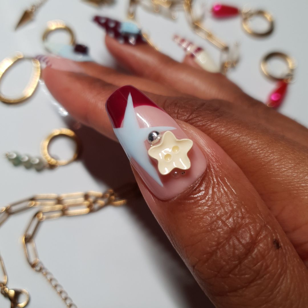 Spring mix and match press-on nails 3