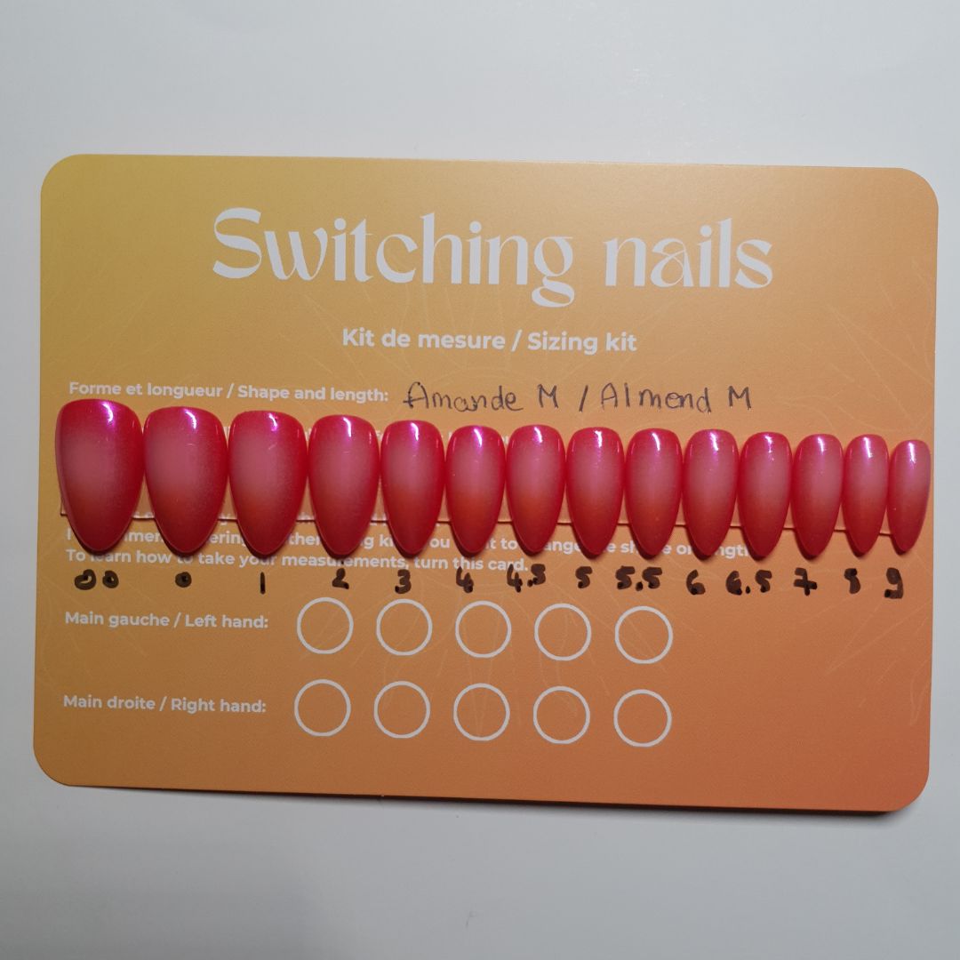 Ready to wear "candy apple" press-on nails 1