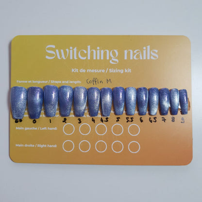 Ready to wear "glacier" press-on nails 1