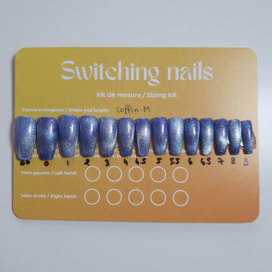 Ready to wear "glacier" press-on nails 1