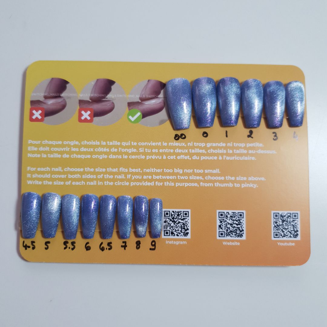 Ready to wear "glacier" press-on nails 2
