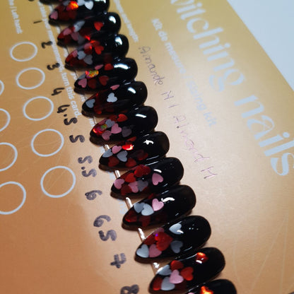 Ready to wear "heart gradient" press-on nails 3