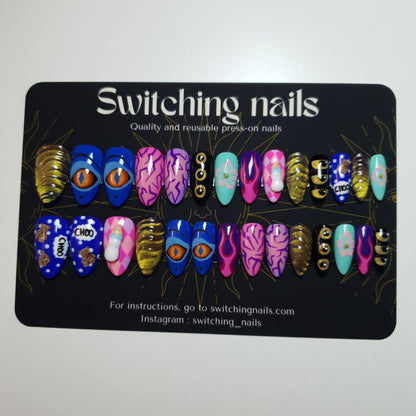 Ready to wear "k pop demon hunters" press-on nails 3
