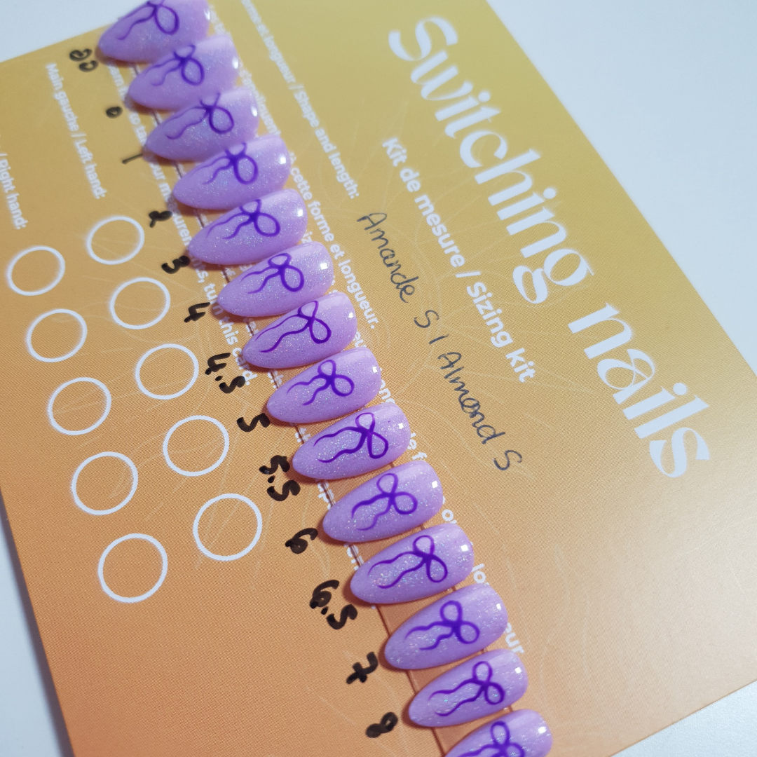 Purple ribbon set photo 2