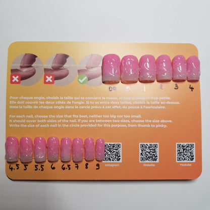 Ready to wear "strawberry milk" press-on nails 2