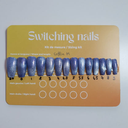 Ready to wear cat eyes press-on nails 1