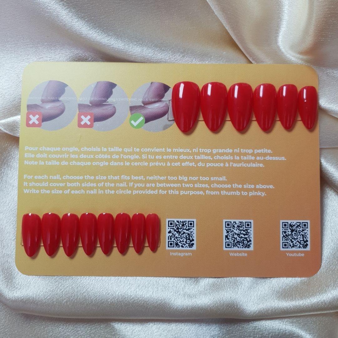 Ready to wear solid color press-on nails 2