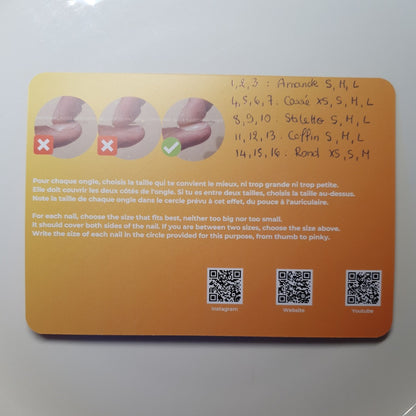 Back of the shape finder kit