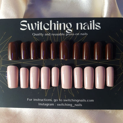 Solid color press-on nails example 2